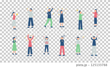 Illustrations of people that can be used for points 125133788