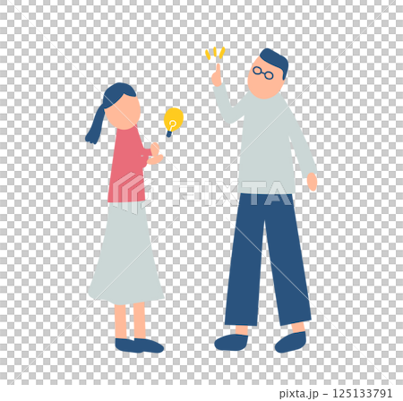 Illustration of an inspirational man and woman 125133791