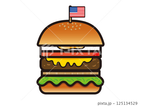 ハンバーガーイラスト ハンバーガーイラスト 125134529