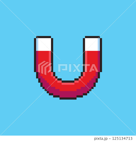 Pixel art magnet game asset design 125134713