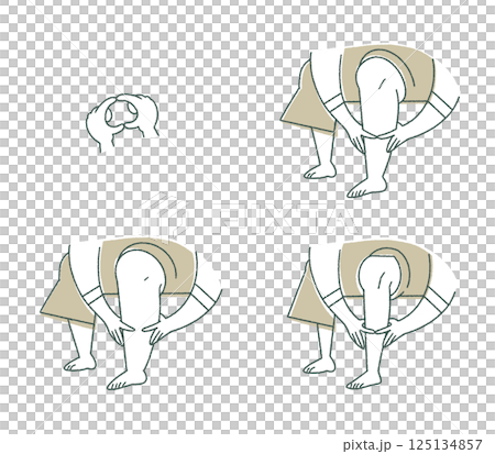 senior _輪っかチェック4パターン senior _輪っかチェック4パターン 125134857