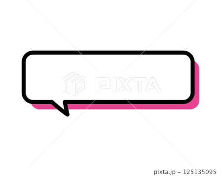 吹き出し_角丸_ピンク 吹き出し_角丸_ピンク 125135095