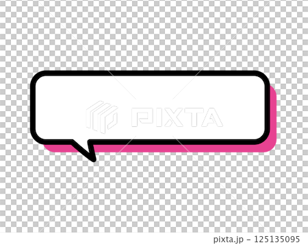 吹き出し_角丸_ピンク 吹き出し_角丸_ピンク 125135095