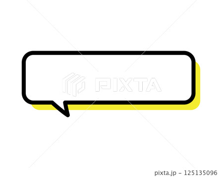 吹き出し_角丸_黄色 125135096