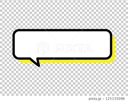 吹き出し_角丸_黄色 125135096