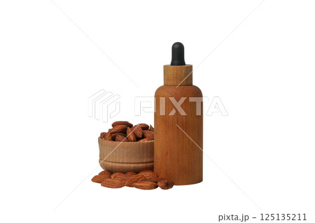 PNG, Almonds oil, isolated on white background 125135211