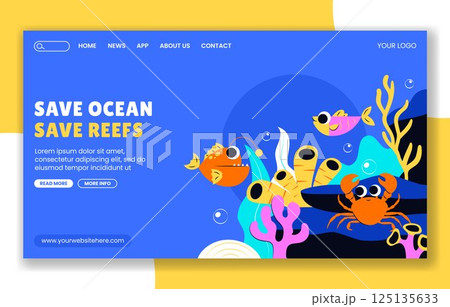 Eco Friendly World Reef Day Design for Social Media Landing Page Campaign 125135633