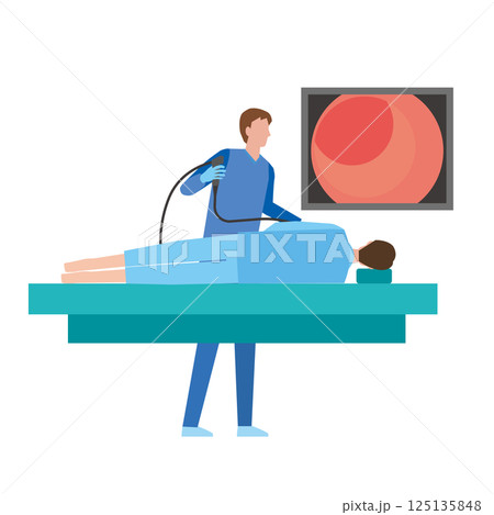 内視鏡検査のイメージイラスト 125135848
