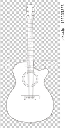 原聲吉他線條藝術 125135878