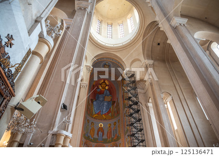 Holy Trinity Cathedral of Tbilisi (Sameba), main cathedral of the Georgian Orthodox Church in Tbilisi, capital of Georgia 125136471