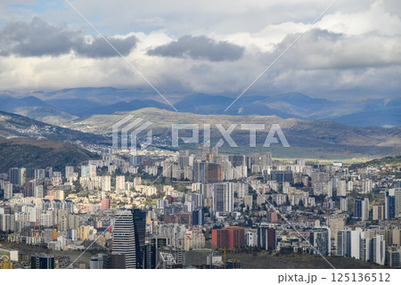 Cityscape of Tbilisi, capital of Georgia, aerial panoramic view from Mtatsminda Park Cityscape of Tbilisi, capital of Georgia, aerial panoramic view from Mtatsminda Park 125136512