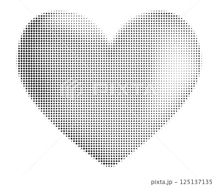 Black halftone doted heart 125137135