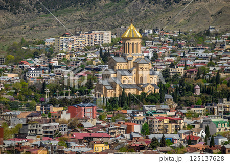 Holy Trinity Cathedral of Tbilisi (Sameba), main cathedral of the Georgian Orthodox Church in Tbilisi, capital of Georgia Holy Trinity Cathedral of Tbilisi (Sameba), main cathedral of the Georgian Orthodox Church in Tbilisi, capital of Georgia 125137628