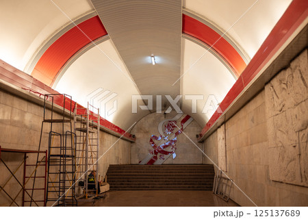 Tbilisi Metro rapid transit system, operated by the Tbilisi Transport Company in the Georgian capital Tbilisi Tbilisi Metro rapid transit system, operated by the Tbilisi Transport Company in the Georgian capital Tbilisi 125137689