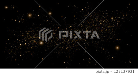 Glistening Stars Shine Brightly Against a Dark and Expansive Cosmic Background of the Universe 125137931