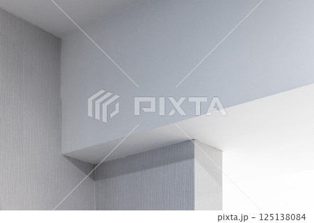 Architectural detail inside a modern building, abstract white interior Architectural detail inside a modern building, abstract white interior 125138084