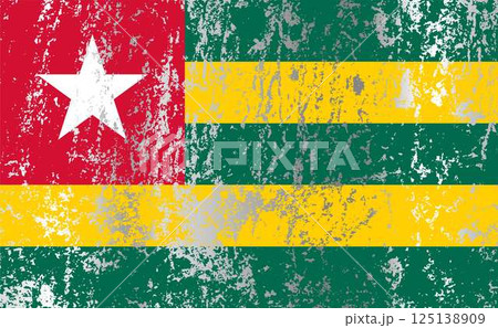 Togo flag with grunge effect. Togo flag with grunge effect. 125138909