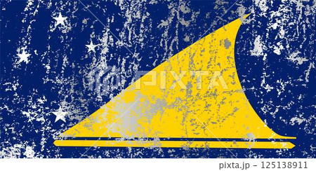 Tokelau flag with grunge effect. 125138911