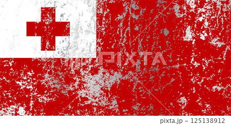 Tonga flag with grunge effect. Tonga flag with grunge effect. 125138912