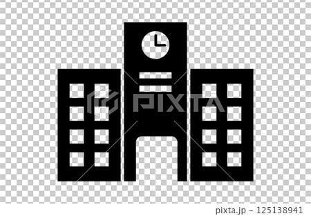 Simple school icon Simple school icon 125138941