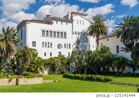 Historic Santa Barbara Courthouse with Spanish Colonial Revival architecture 125141444