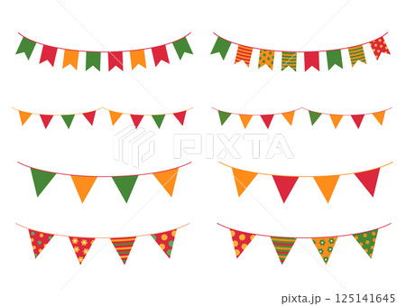 Colorful buntings for Cinco De Mayo holiday designs for greeting cards, banner and backgrounds Colorful buntings for Cinco De Mayo holiday designs for greeting cards, banner and backgrounds 125141645