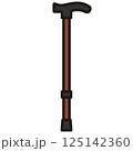T字型杖のシンプルイラスト T字型杖のシンプルイラスト 125142360