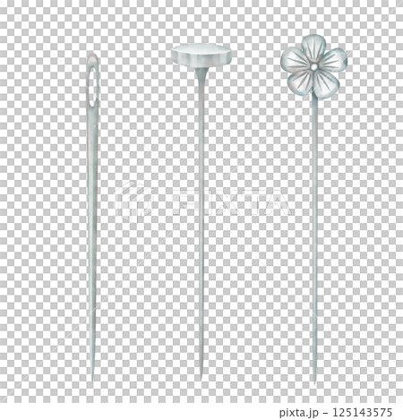 Sewing instruments set, needlework accessories.... - Stock Illustration ...