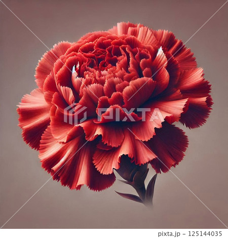 一輪の赤いカーネーション 125144035