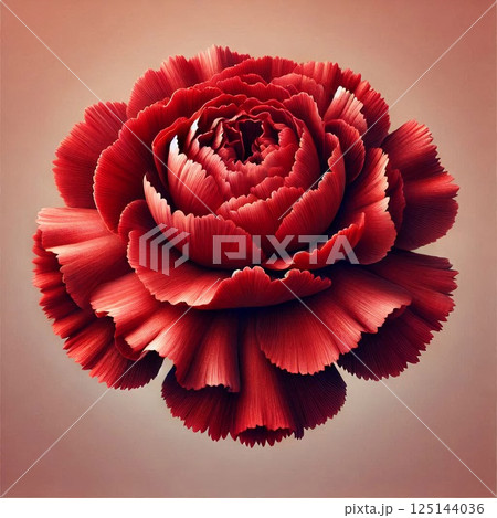 一輪の赤いカーネーション 125144036