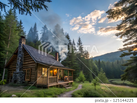 chalet in the mountains 125144225