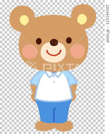 Cute bear character staff clerk Cute bear character staff clerk 125144387