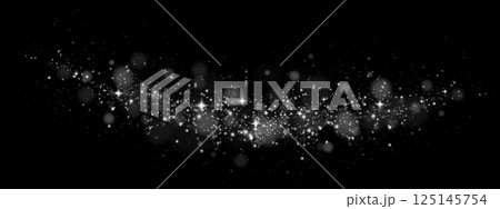 Stardust and Cosmic Glitter adorn a Dark Background, Evoking the Beauty of the Universe Above and Beyond 125145754