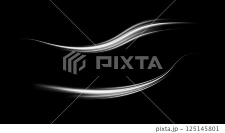Elegant Curves and Lines Gracefully Displayed on a Dark Background to Create a Striking Visual Experience 125145801