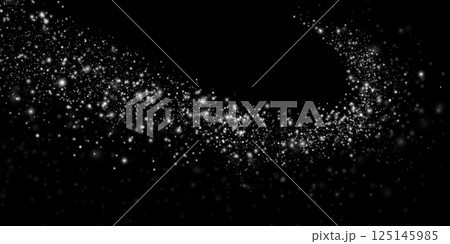 A Stunning and Dazzling Galaxy Overflowing with Numerous Glittering Stars Captured Against a Deep, Dark Background Sky 125145985