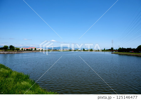 愛知県弥富市_三ツ又池公園から北側風景3_2024年6月 125146477