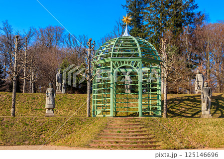 Valley of the Norsemen at the palace gardens of Fredensborg palace in Denmark 125146696