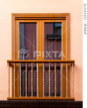 Ornate window of an old building Ornate window of an old building 125147279