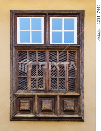 Tenerife typical window with woodwork 125147449