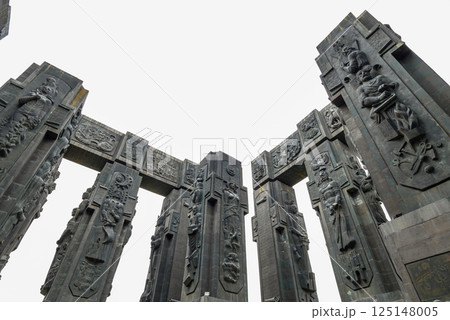 Chronicle of Georgia monument recording the history of Georgia by sculptor Zurab Tsereteli in Tbilisi, Georgia 125148005