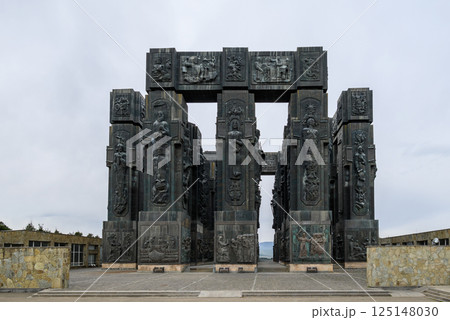 Chronicle of Georgia monument recording the history of Georgia by sculptor Zurab Tsereteli in Tbilisi, Georgia Chronicle of Georgia monument recording the history of Georgia by sculptor Zurab Tsereteli in Tbilisi, Georgia 125148030
