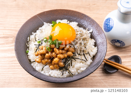 納豆じゃこおろし丼 納豆じゃこおろし丼 125148103