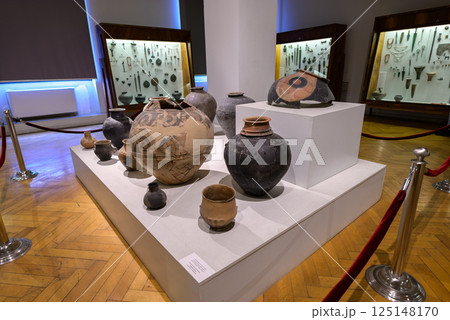 Exhibition of ancient artifacts in Georgian National Museum in Tbilisi, capital of Georgia Exhibition of ancient artifacts in Georgian National Museum in Tbilisi, capital of Georgia 125148170