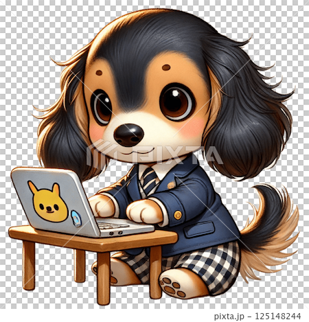 パソコン操作　ラブリーダックスラブちゃん 125148244