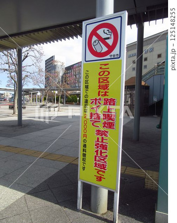 守谷駅前に設置された立て看板 125148255