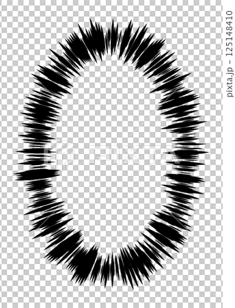 A striking comic speech bubble made from sea urchin flash 125148410