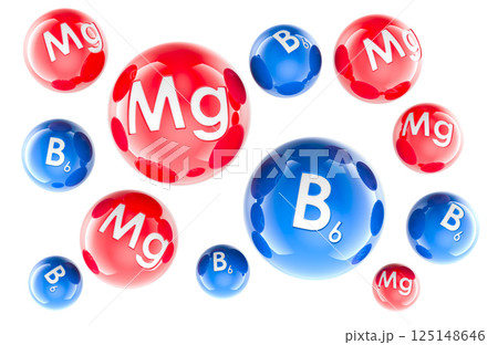 Magnesium B6. 3D rendering Magnesium B6. 3D rendering 125148646