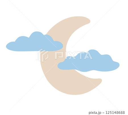 The moon behind the clouds 125148688