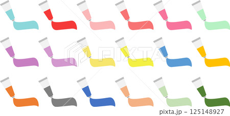 絵具のグラフィック素材イラスト	 125148927