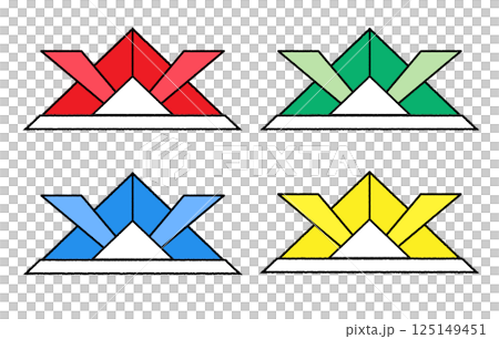 折り紙で作った兜 125149451